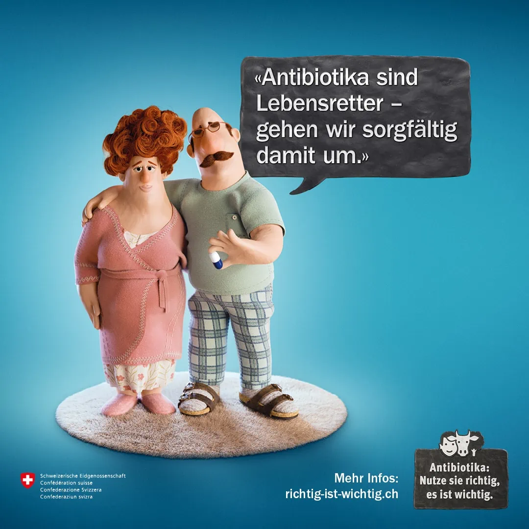 BAG Kampagne Antibiotika Plakat Motiv Mensch